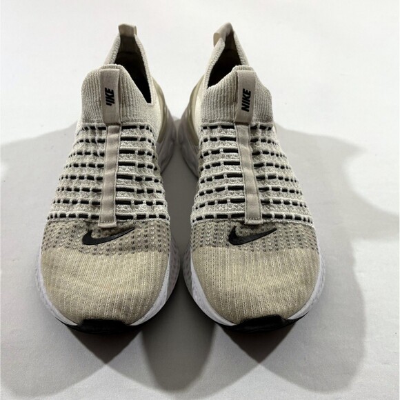 NIKE React Phantom Run FK 2 Flyknit Sail White Black Bone Shoes DV2139 100 Sz 11